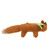 9" Burnt Orange and Green Snow Tipped Fox Christmas Ornament - IMAGE 2