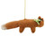 9" Burnt Orange and Green Snow Tipped Fox Christmas Ornament - IMAGE 4