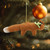 9" Burnt Orange and Green Snow Tipped Fox Christmas Ornament - IMAGE 6