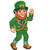 Club Pack of 12 Green Jointed Leprechaun St Patrick's Day Figures 2.75' - IMAGE 1