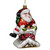 5" Red and Silver Glass Santa in Chimney Christmas Ornament - IMAGE 1