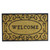 Brown and Black Welcome with Black Scrollwork Doormat 18" x 30" - IMAGE 1