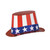 Club Pack of 25 Red, White and Blue Patriotic Foil Hi-Hat Costume Accessories - IMAGE 1