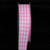 Pink and White Gingham Cut Edge Ribbon 1" x 132 Yards - IMAGE 1