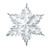 Club Pack of 12 Metallic Silver Winter Snowflake Hanging Christmas Decorations 24" - IMAGE 1