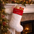 20" White and Red Shadow Velveteen Cuff Christmas Stocking - IMAGE 1