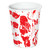 Club Pack of 96 White and Red Bloody Handprint Halloween Disposable Drinking Cups 9oz. - IMAGE 1
