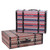 Set of 2 Vintage-Style Red, White and Blue Beautiful Star Decorative Wooden Luggage Trunks 17.5" - IMAGE 1