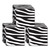 Club Pack of 36 Black and White Zebra Party Favor Boxes 3.25" - IMAGE 1