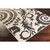 5.25' x 7.5' Flowery Maze Black Olive and Cream White Shed-Free Area Throw Rug