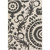5.25' x 7.5' Flowery Maze Black Olive and Cream White Shed-Free Area Throw Rug - IMAGE 1