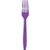 Club Pack of 288 Amethyst Premium Heavy-Duty Plastic Party Forks - IMAGE 1