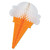 Club Pack of 12 Orange and White Honeycomb Ice Cream Cone Hanging Decorations 15.5" - IMAGE 1