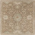 6' x 6' Oriental Camel Brown and Gray Hand Tufted Square Wool Area Throw Rug - IMAGE 1