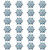 Glitter Snowflake Christmas Ornaments - 4" - Turquoise Blue - 24ct - IMAGE 2