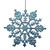 Glitter Snowflake Christmas Ornaments - 4" - Turquoise Blue - 24ct - IMAGE 4