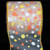 Orange and Yellow Polka Dot Wired Craft Ribbon 4" x 20 yards - IMAGE 1