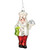 5.75" White and Red Standing Santa Chef Glass Christmas Ornament - IMAGE 1