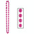 Club Pack of 12 Pink Birthday Jumbo Beaded Necklaces 40" - IMAGE 1