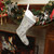 17" Gray and White Quilted Embellished Christmas Stocking - IMAGE 2