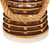Tapered Rattan Glass Candle Lantern with Jute Handle - 10"
