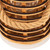 Tapered Rattan Glass Candle Lantern with Jute Handle - 10"