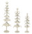 Set of 3 White and Clear Gem Accented Tabletop Christmas Tree 33" - IMAGE 1