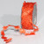 Orange Embossed Satin Flowers Craft Ribbon 1" x 20 Yards - IMAGE 1