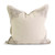 18" Cream White and Silver Embroidered Square Throw Pillow - IMAGE 1