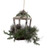 20" Brown Rustic Finish Glittered Pine Cones and Jingle Bells Christmas Candle Lantern - IMAGE 1