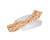 73'' Orange and White Adjustable Flourish Floating Swimming Pool Chaise Lounge - IMAGE 1