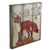 13.75" Alpine Chic Plaid Red Fox on Lumber with Snowflakes Wall Art Plaque - IMAGE 2