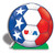 Club Pack of 12 Red, White and Blue 3-D "USA" Soccer Ball Centerpieces 10" - IMAGE 1
