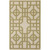 2' x 3' Bohemian Gates Brown and Lime Green Hand Woven Rectangular Wool Area Throw Rug - IMAGE 1