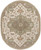 6' x 9' Elegant Caesar Champagne Beige and Sage Green Oval Hand Tufted Wool Area Throw Rug - IMAGE 1