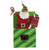 8.75" Green and Red Diagonal Striped Santa Claus Pop Up Present Countdown Christmas Ornament Decor - IMAGE 1