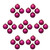 Small Shiny Finish Glass Christmas Ball Ornaments - 2" (50mm) - Raspberry Pink - 28ct - IMAGE 2