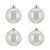 4ct Transparent Clear Glass Ball Christmas Ornaments 3" (80mm) - IMAGE 1