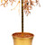 Crystals and Copper Glitter Artificial Christmas Tree in Pot - 3'