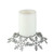 9" Silver Snowflake Glittered and Jeweled Christmas Pillar Candle Holder - IMAGE 1