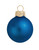 Matte Finish Glass Christmas Ball Ornaments - 4" (100mm) - Blue Cobalt - 6ct - IMAGE 1