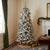 7.5' Pre-Lit Slim Flocked Colorado Spruce Artificial Christmas Tree - Clear AlwaysLit Lights - IMAGE 1