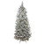 7.5' Pre-Lit Slim Flocked Colorado Spruce Artificial Christmas Tree - Clear AlwaysLit Lights - IMAGE 1