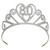 Club Pack of 6 Silver Glitter Encrusted Metal "80" Tiara Costume Accessories - IMAGE 1