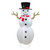 6' Pre-Lit Chenille Swirl Large Snowman with Top Hat Christmas Outdoor Decoration - IMAGE 1