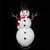 6' Pre-Lit Chenille Swirl Large Snowman with Top Hat Christmas Outdoor Decoration - IMAGE 2