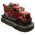 38" Lighted Red and Black Vintage Fire Truck Outdoor Patio Fountain - IMAGE 1