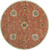 9.75' Caramel Brown and Cream White Hand Tufted Wool Round Area Throw Rug - IMAGE 1