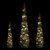 Set of 3 Green Sisal Candy Covered Cone Tree Lighted Christmas Outdoor Decorations 39" - IMAGE 2