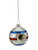 Silver, Red and Blue Glittered Witches Eye Christmas Ball Ornament 2.5" (60mm) - IMAGE 1